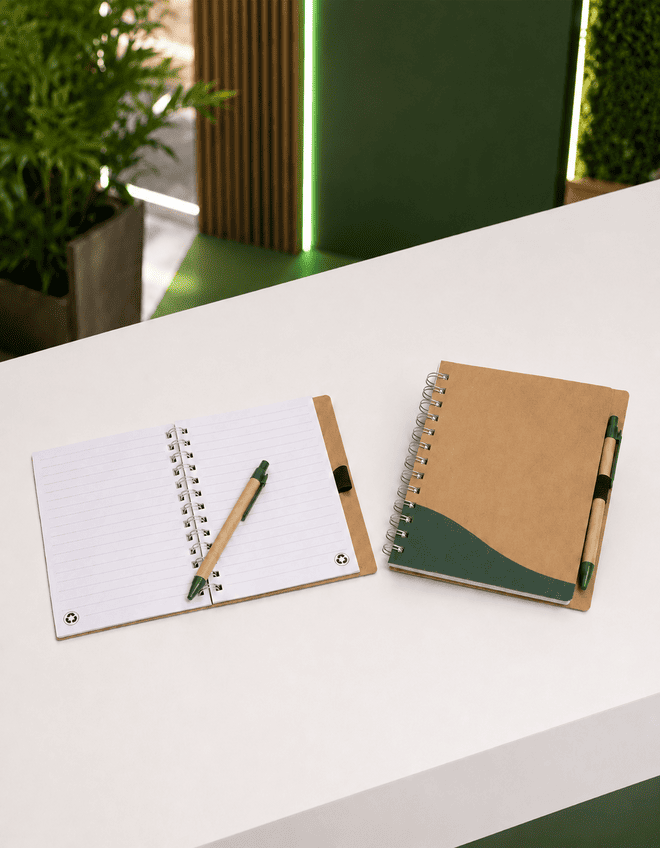 Caderno Ecológico Caneta Palma